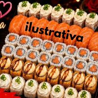 imagem12 holls + 12 sashimis + 10 uramakis + 6 joe joe tradicionais + 12 hots