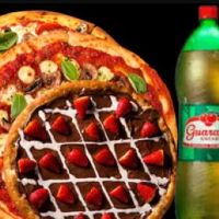 imagemCombo 3 Pizzas - 2 Pizzas Média (35cm) + 1 Baby Doce (20cm) + Refri