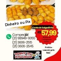 imagemCombo 100 Salgadinho + BRINDE Refrigerante  + 10 CHURROS