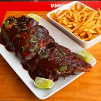 imagemCostela Suina especial com Barbecue e Batatas fritas
