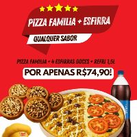 imagemPizza Família + Refr 1,5L + 4 Esfihas Doces 