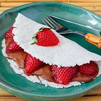 imagemTapioca de Chocolate com Morango