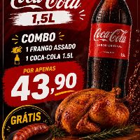imagemFrango Assado + Coca-Cola 1,5L grátis 1 linguiça