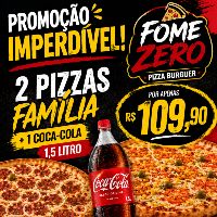 imagem2 pizzas família (40cm cada ) + 01 coca 1,5lt 