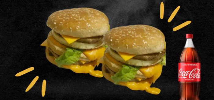 imagem do produto: 2 X Burger Triplo + 1 Coca Cola 1,5L