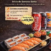 imagemCombinado Degustação 15 peças + Refrigerante lata