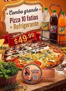 imagemCombo Grande 10 fatias + refri 