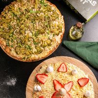 imagemCombo Gigante - 1 Pizza Grande Salgada + 1 Pizza Média Doce