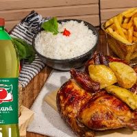imagemFamília 3 - 2 Frangos Padrão + Arroz + Farofa + Vinagrete +  Fritas + Guaraná 1.5lt