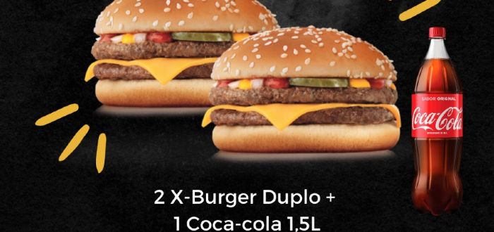 imagem do produto: 2 X Burger Duplo + 1 Coca Cola 1,5L