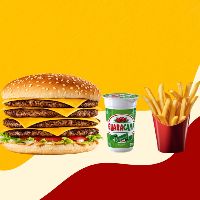 imagemMega Quatro X + Batata + Guaraná Natural