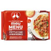 imagemFETTUCCINE AO MOLHO BOLONHESA C/ QUEIJO PARMESÃO PERDIGÃO 300G