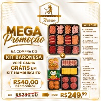 imagemKIT BARONESA (GRÁTIS UM KIT HAMBÚRGUER) 🍔 