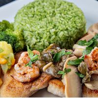 imagem do produto: Filé de Peixe Grelhado com Molho de Alcaparras e Camarões 