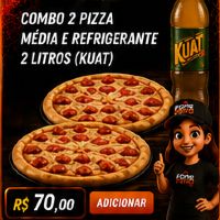imagemCombo 2 Pizza Media e Refrigerante 2 litros (Kuat)