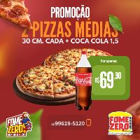 imagem2 pizzas média (30cm cada ) + 1 coca 