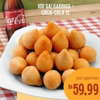 imagem100 Salgadinhos + 1 Coca cola 2l