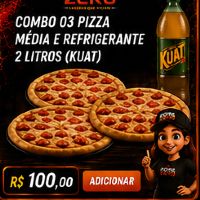 imagemCombo 03 Pizza Média e Refrigerante 2 litros (Kuat)