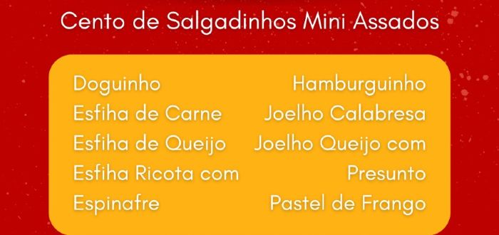 imagem do produto: Cento de Mini Assados