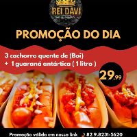 imagemPromoção do Dia- 3 Cachorros quentes de boi e 1 guaraná antartica