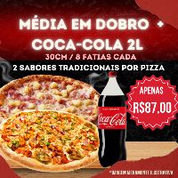 imagemDUAS MÉDIAS + COCA 2LITROS 