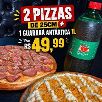 imagem2 Pizzas de 25cm + 1 Guaraná Antárctica 1L 