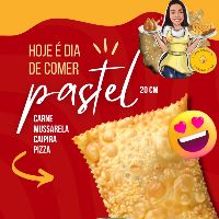 imagemPastel 20 cm frito na hora bem recheado apenas um sabor GRATIS 1 GUARACAMP